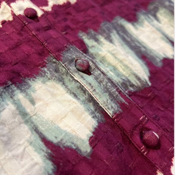 *NWT* Sezane Elena Tie Dye Purple Sleeveless Ruffled Top Shirt size 2 (36) - Picture 4 of 7